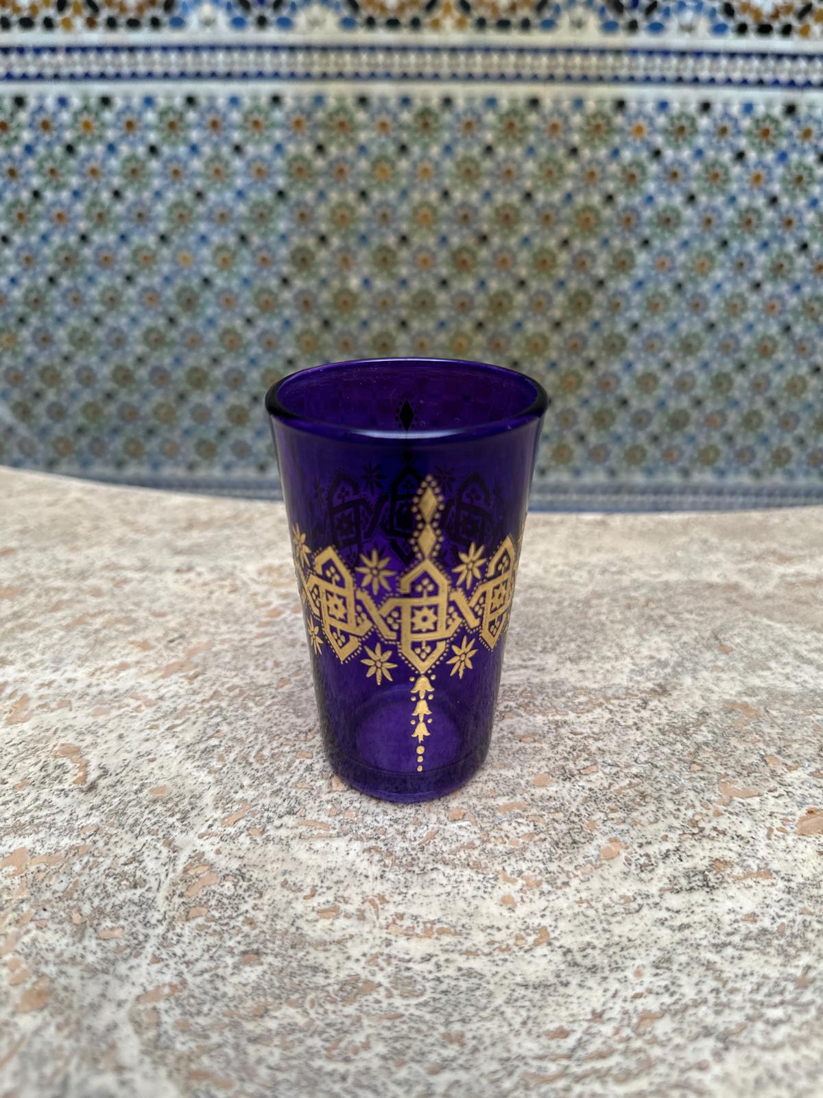 Set of 6 Moroccan Tea Glasses – Handcrafted Colorful Design