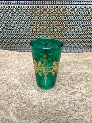 Set of 6 Moroccan Tea Glasses – Handcrafted Colorful Design