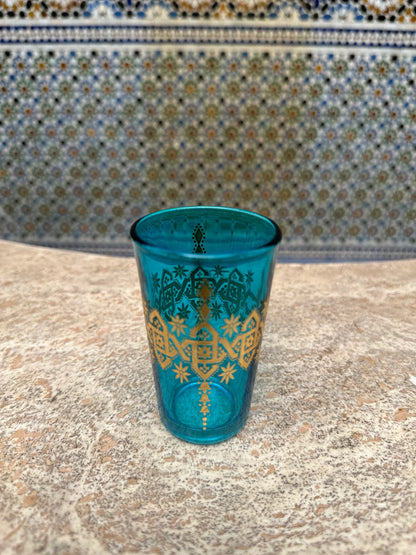 Set of 6 Moroccan Tea Glasses – Handcrafted Colorful Design