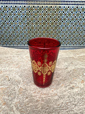 Set of 6 Moroccan Tea Glasses – Handcrafted Colorful Design